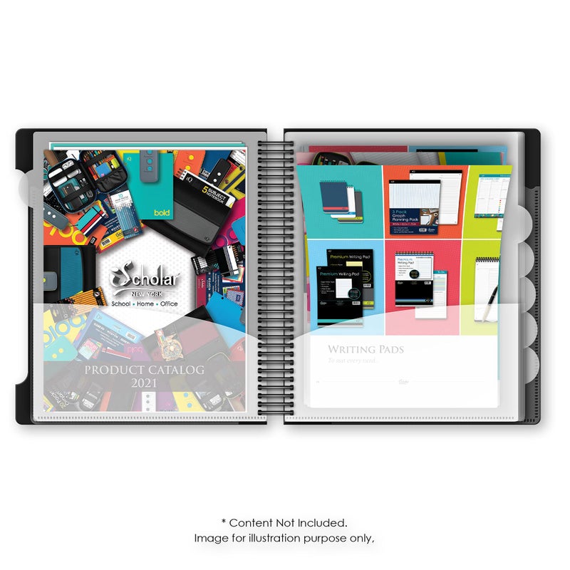 iScholar ""IQ iScholar 15 Pocket Organizer  12.2 x 11""  Tabbed Dividers  Color Will Vary (39906)""  Assorted - Image 2